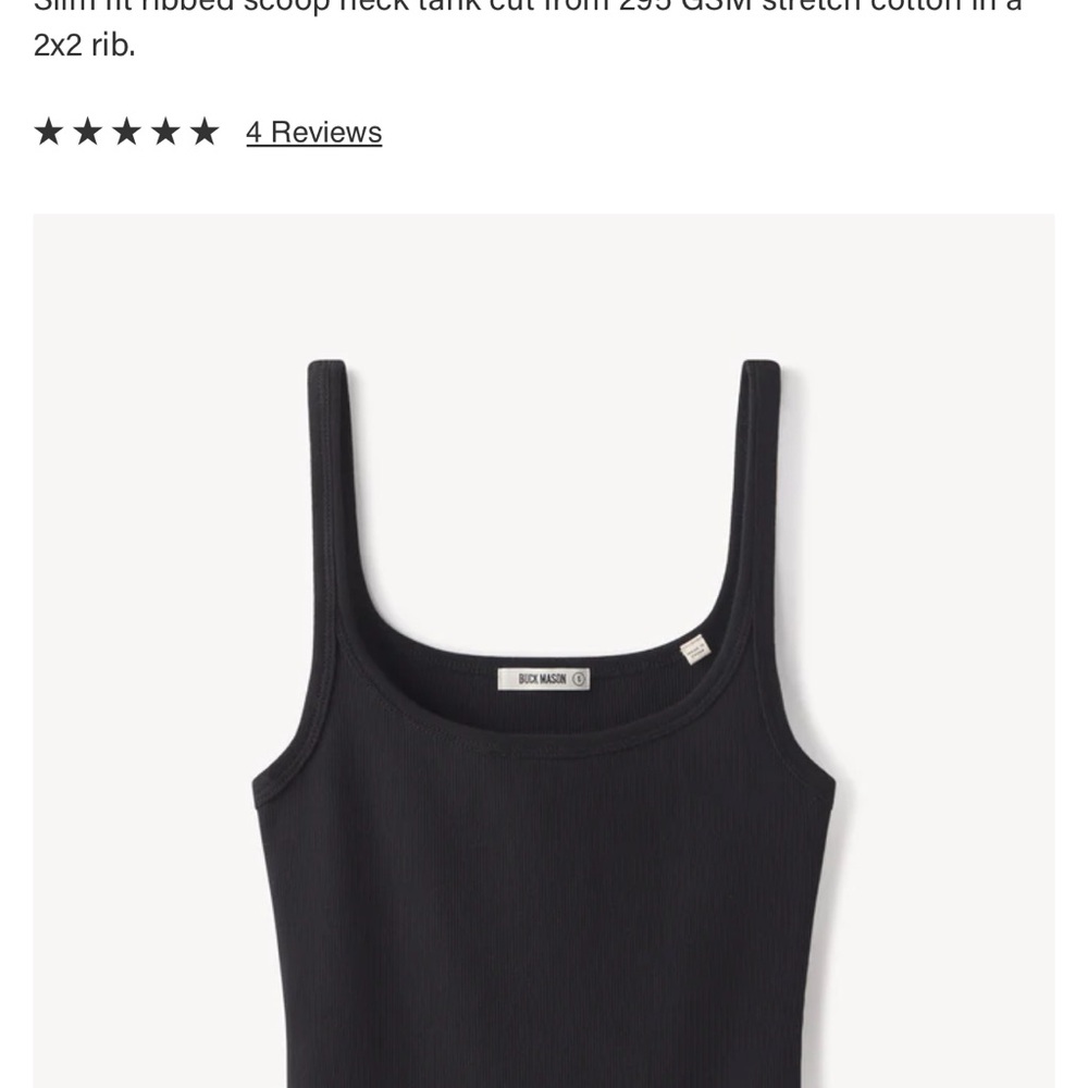 Buck Mason SURPLUS RIB SCOOP NECK TANK